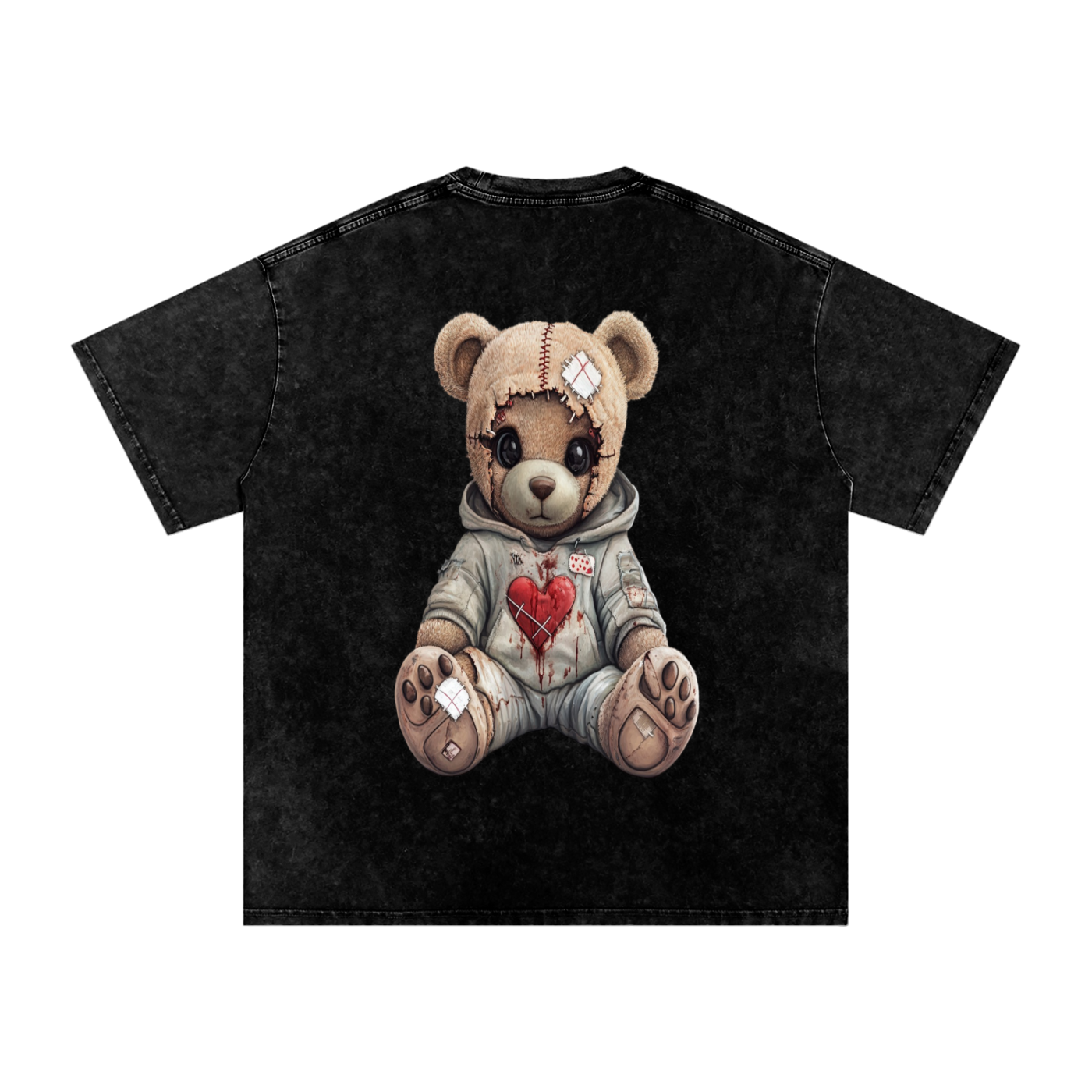 🧵 StitchHeart Patch Tee – “Worn, Not Weak”