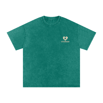🌿 StitchHeart Sage Tee – “Rooted in Resilience”