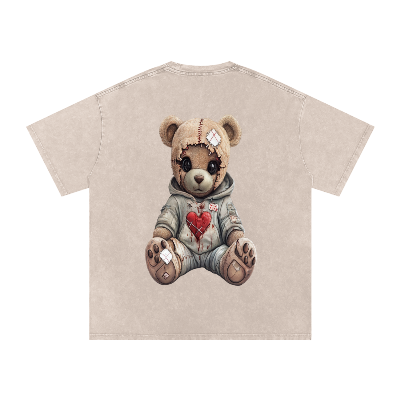 🧵 StitchHeart Patch Tee – “Worn, Not Weak”